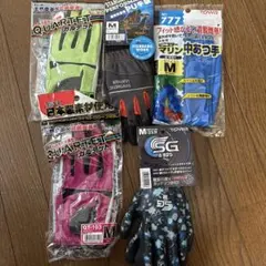 作業用手袋 5点セット Mサイズ まとめ売りのサムネイル
