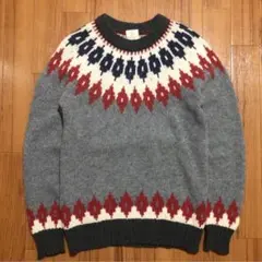 ビューティー&ユース ユナイテッドアローズ ノルディック柄 ニット Lサイズ