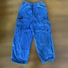 GU デニムパンツ S(140) デニムブルー