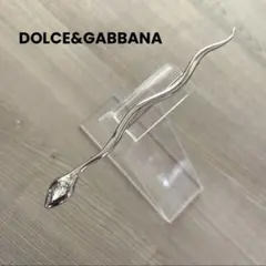 希少✨ドルチェ&ガッバーナ D&G ヘビ スネーク ブローチ メタル シルバーのサムネイル