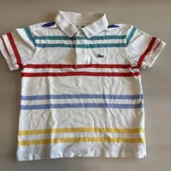 LACOSTE ストライプ ポロシャツ