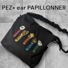 【美品】イアパピヨネ PEZ コラボ クロスショルダーバッグ A4 紺 刺繍 黒のサムネイル