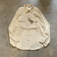 デッドストック 80s Five brotherコーデュロイシャツ アイボリー