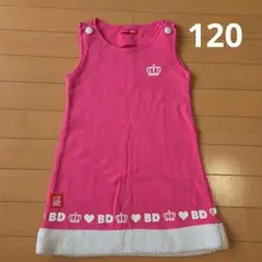 【120】BABY DOLL ピンク ノースリーブ ワンピース