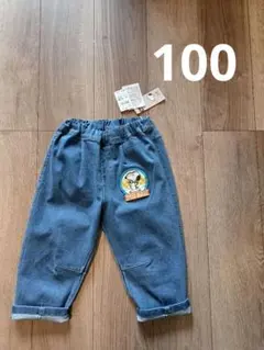 【新品】スヌーピー刺繍デニムパンツ 100cmのサムネイル