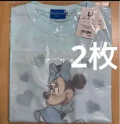 ディズニー　ミニー　ハート　水色　Tシャツ　2枚