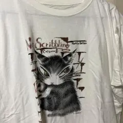 WACHIFIELD 半袖Tシャツ ホワイト 猫