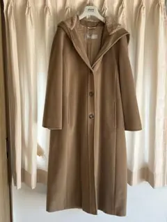 マックスマーラ　フード付き　キャメルロングコート