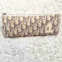 正規品 美品 Dior トロッター 化粧ポーチ メイク 小物 紫