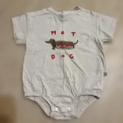 BREEZE HOT DOG プリント ベビー ロンパース 80cm