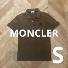 モンクレール ポロシャツ S カーキ ビッグワッペン MONCLER