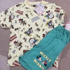 120cm⭐️新品 ミッキー ミニー 半袖パジャマ 綿100% リトシー しまむら