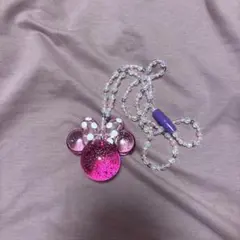 ミッキー風グリッターネックレス