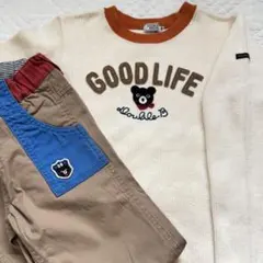 ミキハウス　ダブルビー　トレーナー　チノパン　長袖　長ズボン　セット　130