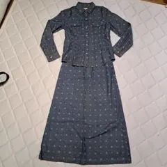 ▪️未使用級 ピンクハウス ピコフリル デニム ロングワンピース ダークグレー ▪️未使用級 ピンクハウス ピコフリル デニム ロングワンピース