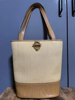 NINA RICCI ニナリッチ イエロー ショルダーバッグ キャンバス カゴのサムネイル