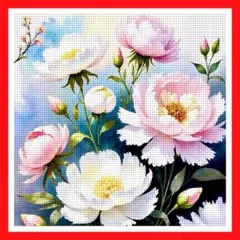 クロスステッチキット 11CT 刺繍キット 刺繍道具 花の刺繍 フラワー 牡丹風