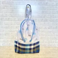 入園準備　入学準備　体操着入れ　着替え袋　巾着袋　体操服袋　猫