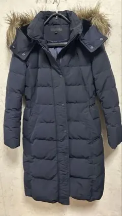 UNIQLO ダウンコート フード付き S/ネイビー