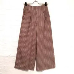 NATURAL BEAUTY BASIC ストライプ　ワイドパンツ　XS