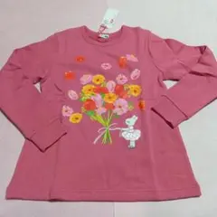 最終値下げ　新品　KPニットプランナー 花束刺繍ピンク トレーナー 150