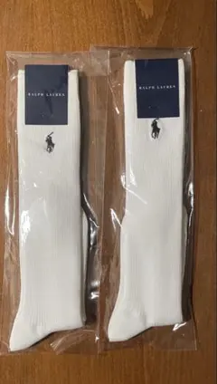 【新品】POLO ラルフローレン　ハイソックス2点/ 22cm〜24cm