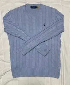 ポロラルフローレンニット　水色