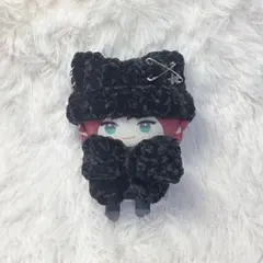 《ブラック リボンセット》ネコ耳 ニット帽 にじぱぺっと ぬい帽子 ぬい服