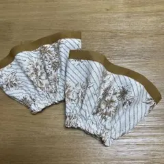 ハンドメイド　アームカバー　ベージュ柄