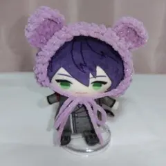 にじぱぺっと　ぬい帽子　くま耳　くすみパープル