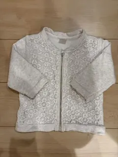 petit main レースカーディガン 80