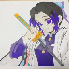 鬼滅の刃　胡蝶しのぶ　手描きイラスト