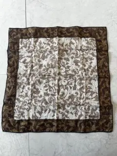 LANVIN 花柄 ハンカチ 約45cm