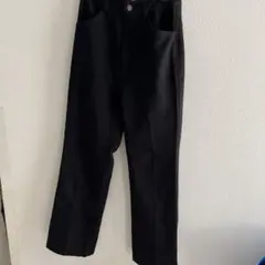 GU タック　ストレート　センターライン　パンツ　ブラック　S