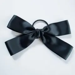 サテンBIGリボン　ヘアゴム