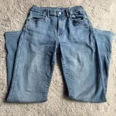 ユニクロ　160 デニムパンツ　ジーパン　160㎝　ストレート　ブルー　ズボン