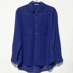 セオリーリュクス Theory Luxsブルー 長袖 シャツ コットン