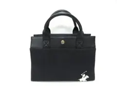 12/ ビバリーヒルズ ポロクラブ トートバッグ 黒 ブラック a