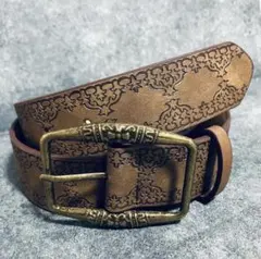 ウエスタンベルト　ブラウン　アメカジ　ヴィンテージ　y2kバイカーアンティーク