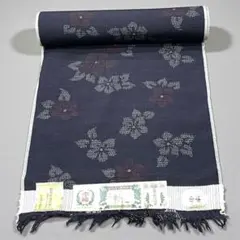 【反物】結城紬　藍色　正絹