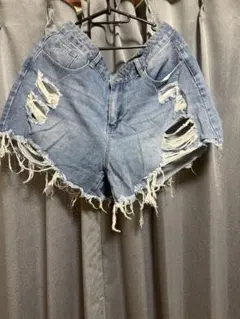 SHEIN ダメージデニムショートパンツ 1XL