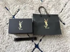 YSL ショップ袋 黒 リボン付き
