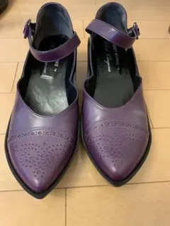 イッセイミヤケ　パンプス パープル　美品（081）のサムネイル