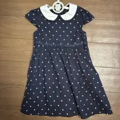 BeBe 水玉模様 半袖ワンピース 90