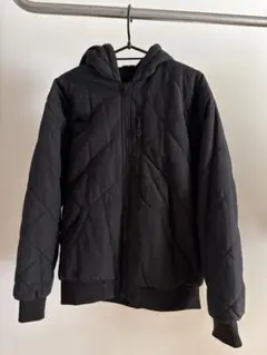 フード付き リバーシブルダウン ブラック(撥水＆もこもこ 2WAY)