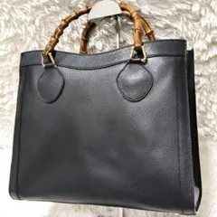グッチ ハンドバッグ ダイアナ バンブー 本革 A4対応 外観美品
