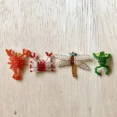 ビーズ 川の生き物 ハンドメイド モチーフ マスコット