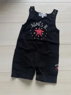 agnes b. ロンパース 6m 黒　ベビー　サロペット　オーバーオールのサムネイル