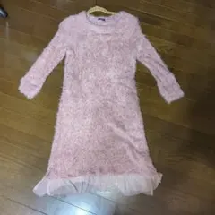 Francfranc フワフワピンクロングワンピース　フリーサイズのサムネイル