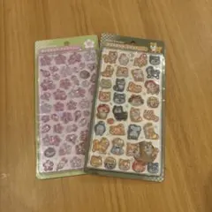 ボンボンドロップシール和柄、桜、柴犬２種セット